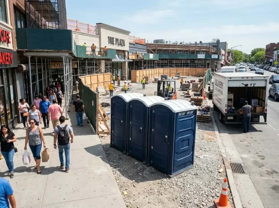 Porta Potty — Commercial Construction Site